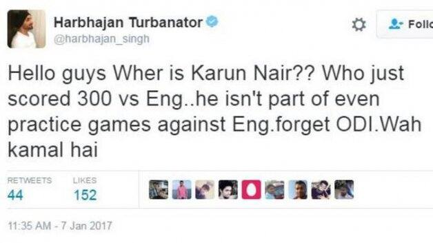ਹਰਭਜਨ ਸਿੰਘ ਦਾ ਟਵੀਟ
