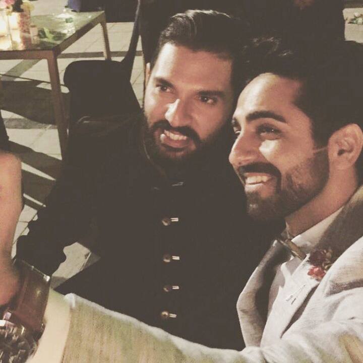 Ayushmann Khurrana ‏@ayushmannk 16h16 hours ago @YUVSTRONG12 is a legend. A role model. Fighter. Lifer. Now a wifer. ????✌️???????? #INDvENG #ManOfTheMatch 