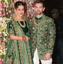 ਨੀਲ ਅਤੇ ਰੁਕਮਿਨੀ ਦੀ ਰਿਸੈਪਸ਼ਨ ਲਈ ਪਹੁੰਚੇ ਸਿਤਾਰੇ