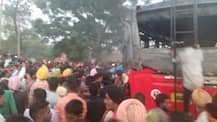 ਰਾਮਪੁਰਾ ਫੂਲ \'ਚ burning bus