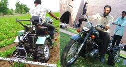 ਕਿਸਾਨ ਨੇ ਬੁਲੁੱਟ ਤੋਂ ਬਣਾਇਆ ਟਰੈਕਟਰ, ਇੱਕ ਏਕੜ 'ਚ ਗੋਡੀ ਕਰਨ ਬਹੁਤ ਘੱਟ ਖਰਚਾ