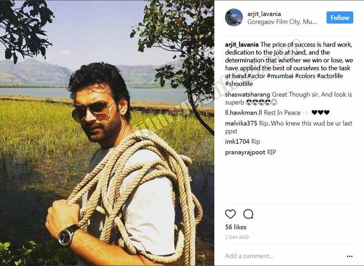 ਅਰਿਜੀਤ ਨੇ ਮੌਤ ਤੋਂ ਦੋ ਦਿਨ ਪਹਿਲਾਂ ਇੰਸਟਾਗ੍ਰਾਮ 'ਤੇ ਤਸਵੀਰ ਸ਼ੇਅਰ ਕਰਦਿਆਂ ਲਿਖਿਆ ਸੀ, 