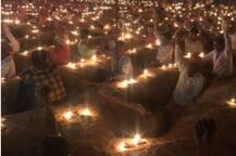 ਕਿਸਾਨਾਂ ਨੇ ਸਰਕਾਰੀ ਅੱਖਾਂ ਖੋਲ੍ਹਣ ਲਈ ਮਨਾਈ ਅਨੋਖੀ ਦੀਵਾਲੀ