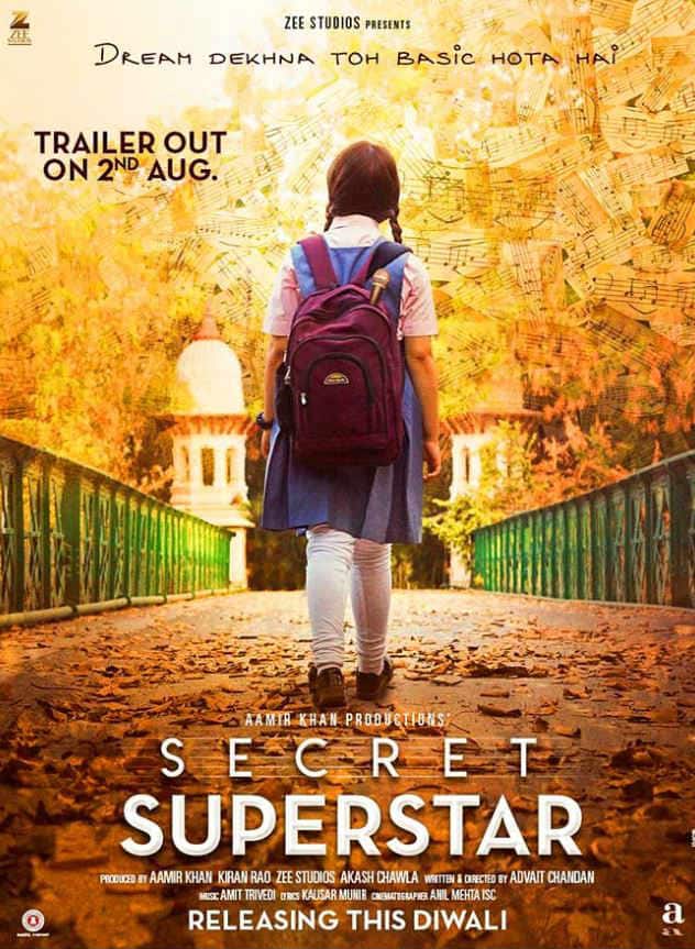 ਬਾਲੀਵੁੱਡ ਸੁਪਰਸਟਾਰ ਆਮੀਰ ਖਾਨ ਅਤੇ ਜਾਇਰਾ ਵਸੀਮ ਸਟਾਰਰ ਫਿਲਮ 'ਸੀਕ੍ਰੇਟ ਸੁਪਰਸਟਾਰ' ਸਿਨੇਮਾਘਰਾਂ 'ਚ ਰਿਲੀਜ਼ ਹੋ ਗਈ ਹੈ। 