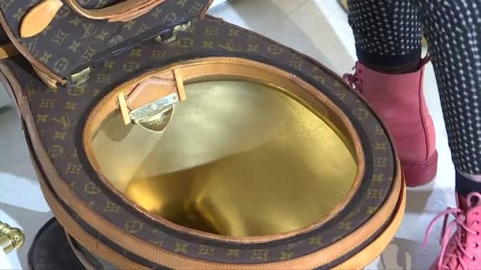 LV ਦੇ (Louis Vuitton) ਦੇ ਇਸ 24 ਲੈਦਰ ਬੈਗਾਂ ਦੀ ਕੀਮਤ ਕਰੀਬ 65 ਲੱਖ ਤੋਂ ਜ਼ਿਆਦਾ ਸੀ। ਇੰਨਾ ਹੀ ਨਹੀਂ, ਇਸ ਟਾਇਲਟ ਪੌਟ ਵਿੱਚ ਇਨ੍ਹਾਂ ਬੈਗਾਂ ਤੋਂ ਇਲਾਵਾ ਗੋਲਡ ਦਾ ਵੀ ਇਸਤੇਮਾਲ ਕੀਤਾ ਗਿਆ। 