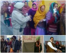 ਲੋਕਾਂ ਦੇ ਨਾਲ-ਨਾਲ ਦਿੱਗਜਾਂ ਨੇ ਵੀ ਭੁਗਤਾਇਆ ਆਪਣਾ ਜਮਹੂਰੀ ਹੱਕ