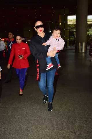 ਮਾਂ-ਪੁੱਤ ਦੀਆਂ ਇਹ ਤਸਵੀਰਾਂ ਓਦੋਂ ਲਈਆਂ ਗਈਆਂ ਜਦੋਂ ਦੋਵੇਂ ਛੁੱਟੀਆਂ ਮਨਾਉਣ ਤੋਂ ਬਾਅਦ ਮੁੰਬਈ ਪਰਤੇ। 