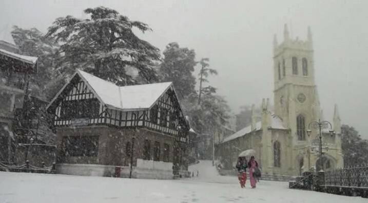 snow fall shimla,farmers happy ਹਿਮਾਚਲ 'ਚ ਬਰਫਬਾਰੀ ਨਾਲ ਕਿਸਾਨ ਬਾਗੋਬਾਗ