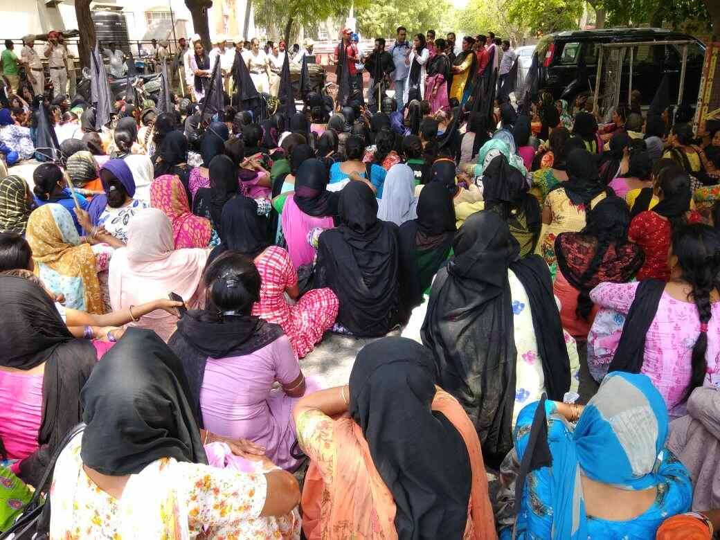 ANGANVADI PROTEST ਮਜ਼ਦੂਰ ਦਿਹਾੜੇ ਮੌਕੇ ਭੜਕਿਆ ਆਂਗਨਵਾੜੀ ਵਰਕਰਾਂ ਦਾ ਗੁੱਸਾ