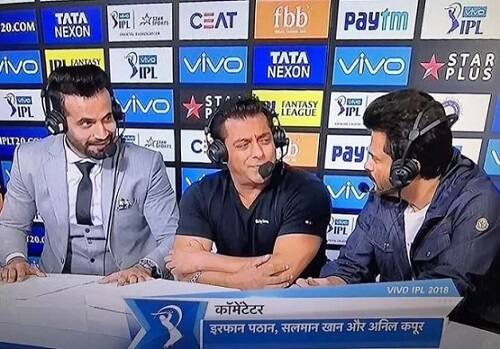 ਆਈਪੀਐਲ ਦੇ ਫਾਈਨਲ 'ਚ ਚੇਨੱਈ ਨੇ ਹੈਦਰਾਬਾਦ ਨੂੰ ਹਰਾ ਕੇ ਸ਼ਾਨਦਾਰ ਜਿੱਤ ਹਾਸਲ ਕੀਤੀ। ਇਸ ਮੁਕਾਬਲੇ ਦੀ ਹਿੰਦੀ ਕਮੈਂਟਰੀ 'ਚ ਬਾਲੀਵੁੱਡ ਅਦਾਕਾਰ ਸਲਮਾਨ ਖਾਨ ਤੇ ਅਨਿਲ ਕਪੂਰ ਨੇ ਵੀ ਹਿੱਸਾ ਲਿਆ।