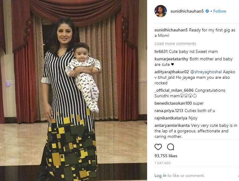 ਸਿੰਗਰ ਸੁਨਿਧੀ ਨੇ ਸ਼ੇਅਰ ਕੀਤੀ ਬੇਟੇ ਦੀ ਪਹਿਲੀ ਫੋਟੋ
