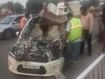 ਜਲੰਧਰ \'ਚ ਭਿਆਨਕ ਹਾਦਸਾ, ਤਬਾਹ ਹੋਈ ਕਾਰ