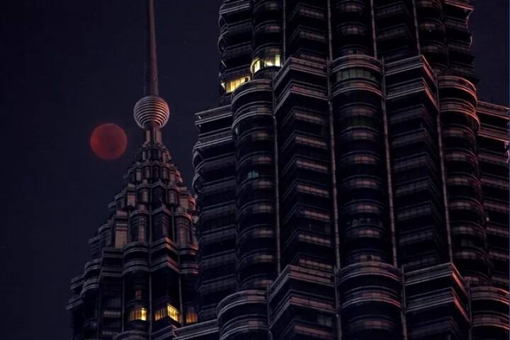 ਮਲੇਸ਼ੀਆ ਵਿੱਚ ਚੰਨ ਗ੍ਰਹਿਣ।