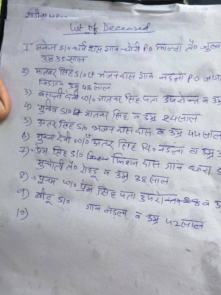 ਟੈਕਸੀ ਖੱਡ 'ਚ ਡਿੱਗੀ, 13 ਮੌਤਾਂ