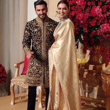 ਮਾਂ ਵੱਲੋਂ ਦਿੱਤੀ ਸਾੜੀ ਪਾ ਰਿਸੈਪਸ਼ਨ ’ਚ ਪੁੱਜੀ ਦੀਪਿਕਾ, ਵੇਖੋ ਰਣਵੀਰ ਦਾ ‘ਰੌਇਲ’ ਲੁਕ