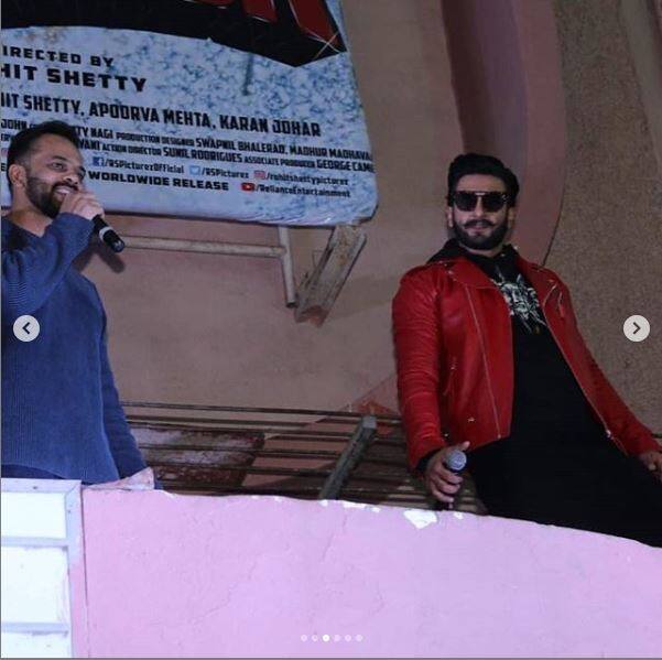 ਇੱਥੇ ਰਣਵੀਰ ਦੇ ਨਾਲ `ਸਿੰਬਾ` ਦੇ ਡਾਇਰੈਕਟਰ ਰੋਹਿਤ ਸ਼ੈੱਟੀ ਵੀ ਨਜ਼ਰ ਆਏ। ਜਿਨ੍ਹਾਂ ਨੇ ਫੈਨਸ ਨੂੰ ਫ਼ਿਲਮ ਨੂੰ ਇੰਨਾ ਪਿਆਰ ਦੇਣ ਲਈ ਧੰਨਵਾਦ ਕੀਤਾ।