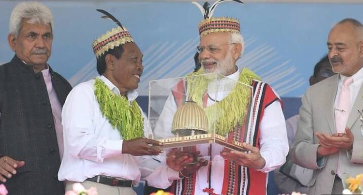 narender modi visits andeman nicobar ਅੰਡੇਮਾਨ ਨਿਕੋਬਾਰ ਦੇ ਪਹਿਲੇ ਦੌਰੇ 'ਤੇ ਮੋਦੀ ਵੱਲੋਂ ਤੋਹਫ਼ਿਆਂ ਦੇ ਢੇਰ