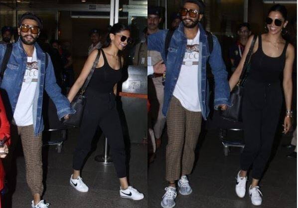 ਰਣਵੀਰ ਸਿੰਘ ਨੇ ਬਲੂ ਡੈਨਿਮ ਸ਼ਰਟ ਅਤਟ ਮਲਟੀ ਕਲਰ ਪਜਾਮਾ ਪਾਇਆ ਸੀ ਜਿਸ ‘ਚ ਉਹ ਆਪਣੇ ਕੁਲ ਅੰਦਾਜ਼ ‘ਚ ਹੋਰ ਵੀ ਕੁਲ ਲੱਗ ਰਹੇ ਸੀ। ਉਧਰ ਦੀਪਿਕਾ ਨੇ ਬਲੈਕ ਲੁੱਕ ਨੂੰ ਕੈਰੀ ਕੀਤਾ।