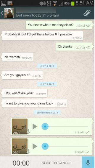  ਵਾਇਸ ਮੈਸੇਜਿਸ- ਇੱਕੋ ਵਾਰ ਵਿੱਚ ਸਾਰੇ ਵਾਇਸ ਮੈਸੇਜਸ ਸੁਣੇ ਜਾ ਸਕਦੇ ਹਨ। ਇਸ ਫੀਚਰ ਦੀ ਮਦਦ ਨਾਲ ਲੋਕ ਸਾਰੇ ਵਾਇਸ ਮੈਸੇਜਸ ਇਕੱਠੇ ਸੁਣ ਸਕਦੇ ਹਨ। ਮੌਜੂਦਾ ਸਾਨੂੰ ਇੱਕ-ਇੱਕ ਕਰਕੇ ਵਾਇਸ ਮੈਸੇਜਸ ਸੁਣਨੇ ਪੈਂਦੇ ਹਨ। ਇਸ ਲਈ ਇਕੱਲੇ-ਇਕੱਲੇ ਮੈਸੇਜ ’ਤੇ ਪਲੇਅ ਬਟਨ ਨੂੰ ਕਲਿੱਕ ਕਰਨਾ ਪੈਂਦਾ ਹੈ। ਇਸ ਫੀਚਰ ਦੇ ਆਉਣ ਨਾਲ ਅਜਿਹਾ ਨਹੀਂ ਕਰਨਾ ਪਏਗਾ।