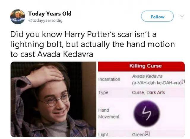 ਟਵਿਟਰ ‘ਤੇ ਟੂਡੇਈਅਰਸਸੋਲਡ ਨੇ ਇਸ ਨਿਸ਼ਾਨ ਬਾਰੇ ਖੁਲਾਸਾ ਕਰਦੇ ਹੋਏ ਲਿਖਿਆ ਹੈ ਕਿ ਹੈਰੀ ਪੌਟਰ ਦੇ ਮੱਥੇ ਦਾ ਨਿਸ਼ਾਨ ਬਿਲਕੁੱਲ ਉਸ ਤਰ੍ਹਾਂ ਦਾ ਹੈ ਜਿਵੇਂ ਡਾਰਕ ਮੈਜ਼ਿਕ ਕਰਦੇ ਸਮੇਂ ਜਾਦੂ ਦੀ ਛੜੀ ਦਾ ਸਭ ਤੋਂ ਪਹਿਲਾਂ ਮੂਮੈਂਟ ਹੁੰਦਾ ਹੈ। ਡਾਰਕ ਮੈਜ਼ਿਕ ਅਵਦਾ ਕੇਦਵਰਾ ਮੰਤਰ ਰਾਹੀਂ ਕੀਤਾ ਜਾਂਦਾ ਹੈ।