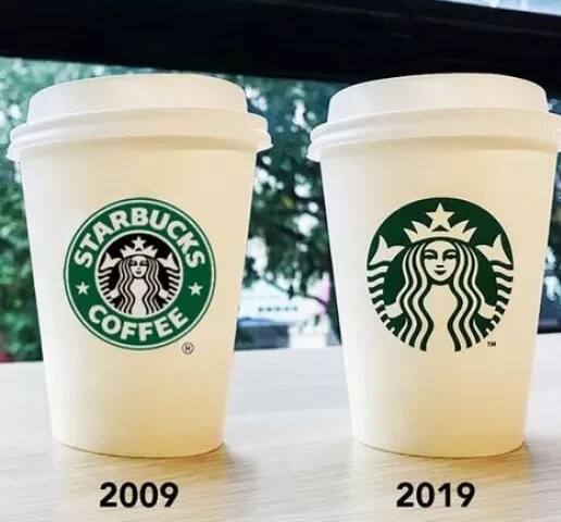 ਸਟਾਰ ਬਕਸ ਦਾ ਲੋਗੋ ਵੀ 10 ਸਾਲਾਂ ਵਿੱਚ ਬਦਲ ਗਿਆ ਹੈ।