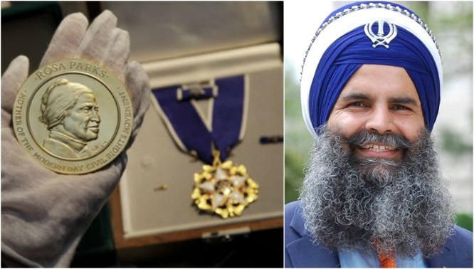 Indian Sikh gurinder singh khalsa presented with Rosa Parks Trailblazer award in US ਦਸਤਾਰ ਦੀ ਸ਼ਾਨ ਉੱਚੀ ਕਰਨ ਵਾਲੇ ਖ਼ਾਲਸਾ ਨੂੰ ਅਮਰੀਕਾ 'ਚ ਵਿਸ਼ੇਸ਼ ਸਨਮਾਨ