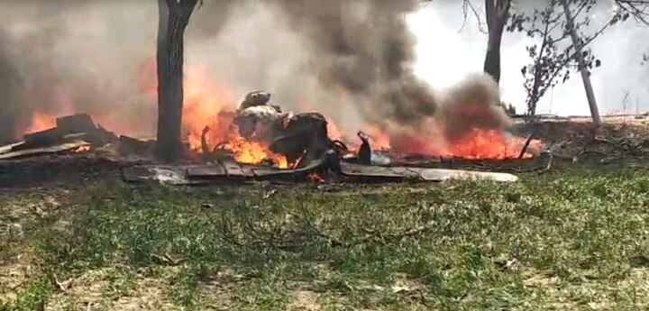 indian airforce aircraft jaguar crashed in up  ਭਾਰਤੀ ਫੌਜ ਦਾ ਲੜਾਕੂ ਜਹਾਜ਼ ਹਾਦਸਾਗ੍ਰਸਤ