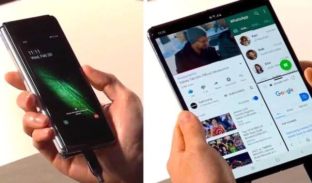 Samsung's fold-able display smartphone galaxy fold  SAMSUNG ਨੇ ਕੀਤਾ ਕਮਾਲ, ਵਿਕਰੀ ਲਈ ਤਿਆਰ ਫੋਲਡੇਬਲ ਸਮਾਰਟਫ਼ੋਨ