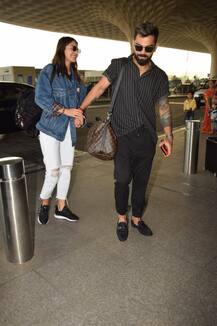 ਏਅਰਪੋਰਟ \'ਤੇ ਦਿੱਸੀ ਅਨੁਸ਼ਕਾ ਤੇ ਵਿਰਾਟ ਦਾ ਵੱਖਰਾ ਅੰਦਾਜ਼, ਵੇਖੋ ਤਸਵੀਰਾਂ