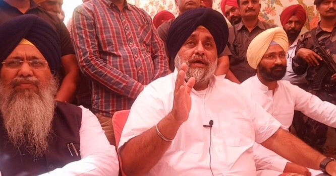 sukhbir badal asked bhagwant mann to contest election against harsimrat badal ਹਰਸਿਮਰਤ ਖ਼ਿਲਾਫ਼ ਚੋਣ ਲੜਨ ਲਈ ਸੁਖਬੀਰ ਬਾਦਲ ਨੇ ਵੰਗਾਰੇ ਭਗਵੰਤ ਮਾਨ