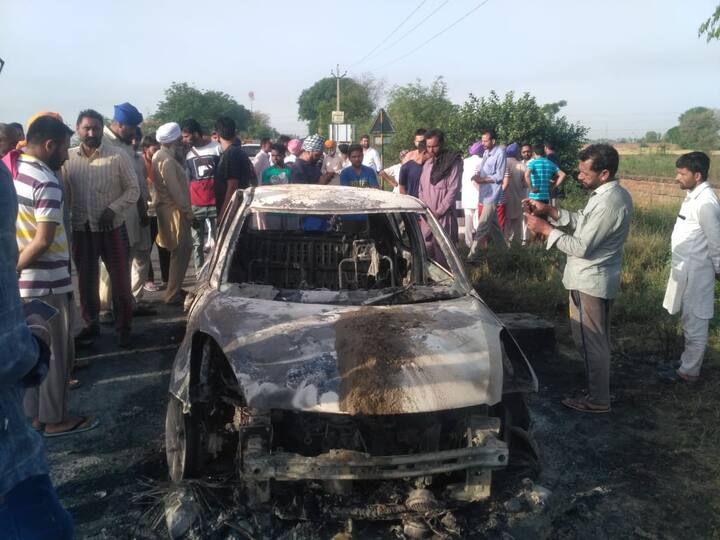 ਘਟਨਾ ਕਾਰ ਬੁਰੀ ਤਰ੍ਹਾਂ ਨੁਕਸਾਨੀ ਗਈ।