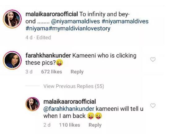 ਅਜਿਹਾ ਪਹਿਲੀ ਵਾਰ ਨਹੀ ਜਦੋਂ ਮਲਾਇਕਾ ਦੀ ਤਸਵੀਰਾਂ ‘ਤੇ ਫਰਾਹ ਨੇ ਮਜ਼ਾਕਿਆ ਅੰਦਾਜ਼ ‘ਚ ਕੁਮੈਂਟ ਕੀਤਾ ਹੋਵੇ। ਉਹ ਅਕਸਰ ਅਜਿਹਾ ਕਰਦੀ ਰਹਿੰਦੀ ਹੈ।