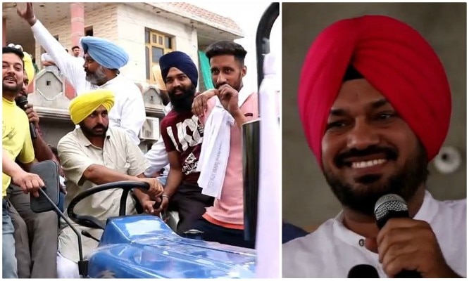 Sangrur lok sabha election campaign war of words between bhagwant mann and gurpreet ghuggi ਭਗਵੰਤ ਮਾਨ ਦੇ ਟਾਕਰੇ ਲਈ ਕਾਂਗਰਸ ਨੇ ਲਵਾਈ ਘੁੱਗੀ ਦੀ ਉਡਾਰੀ, ਦੋਵੇਂ ਹੋਏ ਟਿੱਚਰੋ-ਟਿੱਚਰੀ, ਲੋਕਾਂ ਦਾ ਮਨੋਰੰਜਨ