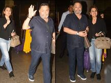 ਕੈਂਸਰ \'ਤੇ ਜਿੱਤ ਪਾ ਵਤਨ ਪਰਤੇ ਰਿਸ਼ੀ ਕਪੂਰ, ਵੇਖੋ ਏਅਰਪੋਰਟ ਦੀਆਂ ਤਸਵੀਰਾਂ