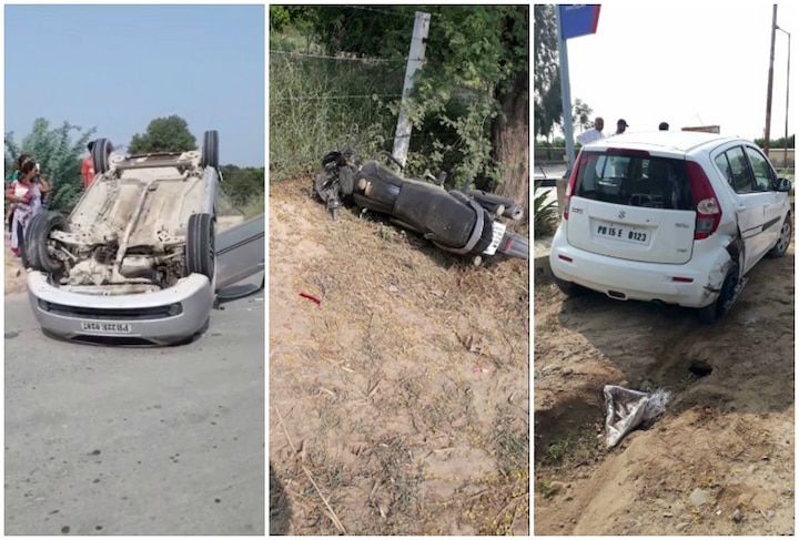 fazilka spouse killed in road accident ਦੋ ਕਾਰਾਂ ਤੇ ਇੱਕ ਮੋਟਰਸਾਈਕਲ ਦੀ ਜ਼ਬਰਦਸਤ ਟੱਕਰ, ਪਤੀ-ਪਤਨੀ ਦੀ ਮੌਤ