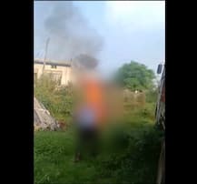 ਪੁਲਿਸ ਤੋਂ ਤੰਗ ਆਏ ਵਿਅਕਤੀ ਨੇ ਖ਼ੁਦ ਨੂੰ ਲਾਈ ਅੱਗ, ਵੀਡੀਓ ਵਾਇਰਲ