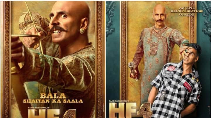 ਕਾਮੇਡੀ ਫ਼ਿਲਮ ‘ਹਾਉਸਫੁੱਲ-4’ ਦਾ ਫਸਟ ਲੁੱਕ ਰਿਲੀਜ਼ ਹੋ ਗਿਆ ਹੈ। ਫ਼ਿਲਮ ‘ਚ ਅੱਕੀ ਦੋ ਕਿਰਦਾਰਾਂ ‘ਚ ਨਜ਼ਰ ਆਉਣਗੇ। ਅਕਸ਼ੇ ਦੇ ਇੱਕ ਕਿਰਦਾਰ ਨੂੰ ਹੈਰੀ ਦਾ ਨਾਂ ਦਿੱਤਾ ਗਿਆ ਹੈ ਜੋ ਲੰਦਨ ਰਿਟਰਨ ਹੈ ਜਦਕਿ ਦੂਜੇ ਕਿਰਦਾਰ ਵਿੱਚ 1419 ਦਾ ਰਾਜਕੁਮਾਰ ਬਾਲਾ ਹੈ।