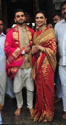 ਸੁਰਖ਼ ਜੋੜੇ ‘ਚ ਪਤੀ ਰਣਵੀਰ ਨਾਲ ਤਿਰੁਪਤੀ ਬਾਲਾਜੀ ਪਹੁੰਚੀ ਦੀਪਿਕਾ, ਵੇਖੋ ਖੂਬਸੂਰਤ ਤਸਵੀਰਾਂ