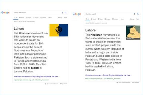 ਗੂਗਲ ਦੱਸ ਰਿਹਾ ਖਾਲਿਸਤਾਨ ਦੀ ਰਾਜਧਾਨੀ !