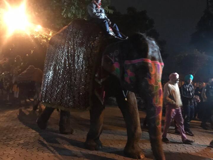 ਵੱਡੀ ਗਿਣਤੀ ਵਿੱਚ ਹਾਥੀ, ਘੋੜੇ, ਉਠਾਂ ਦੇ ਨਾਲ ਉਸ ਵੇਲੇ ਦੇ ਦ੍ਰਿਸ਼ ਨੂੰ ਦੁਬਾਰਾ ਘੜਣ ਦੀ ਕੋਸ਼ਿਸ਼ ਕੀਤੀ ਗਈ। 