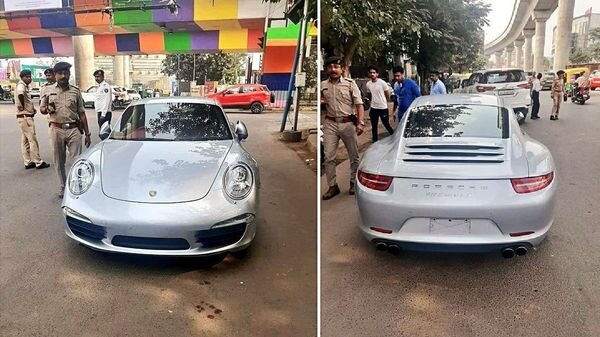 Porsche car owner pays 27 lakh rs penalty to traffic police ਸਭ ਤੋਂ ਵੱਡਾ ਚਲਾਨ! ਕਾਰ ਦੇ ਕਾਗਜ਼ ਪੂਰੇ ਨਾ ਹੋਣ 'ਤੇ ਠੋਕਿਆ 27.68 ਲੱਖ ਰੁਪਏ ਜ਼ੁਰਮਾਨਾ