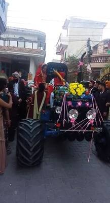 ਇੱਕ ਅਜਿਹਾ ਵਿਆਹ, ਜਿਸ 'ਚ ਸਜਾਇਆ ਗਿਆ ਡੋਲੀ ਵਾਲਾ ਟਰੈਕਟਰ, ਵੇਖੋ ਤਸਵੀਰਾਂ