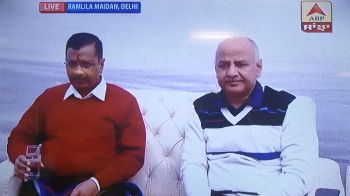 Arwind Kejriwal ready to take oath ਕੇਜਰੀਵਾਲ ਤੀਜੀ ਵਾਰ ਸਹੁੰ ਚੁੱਕਣ ਲਈ ਰਾਮਲੀਲਾ ਮੈਦਾਨ ਪਹੁੰਚੇ, ਛੇ ਮੰਤਰੀਆਂ ਸਮੇਤ ਚੁੱਕਣਗੇ ਸਹੁੰ