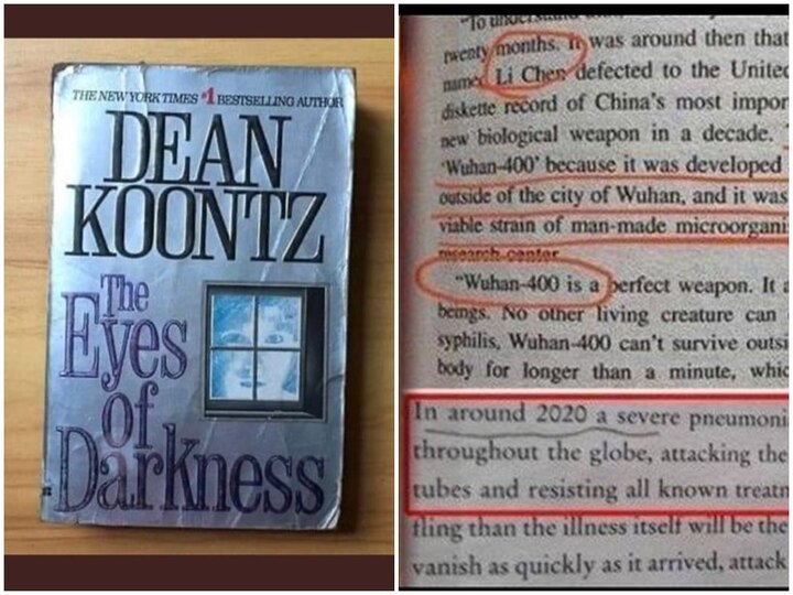 Dean Koontz predicted coronavirus 40 years ago in his book 'The Eyes of Darkness' ਕੋਰੋਨਾਵਾਇਰਸ ਬਾਰੇ ਸਾਹਮਣੇ ਆਇਆ ਵੱਡਾ ਸੱਚ, ਕਿਤਾਬ 'ਚ 40 ਸਾਲ ਪਹਿਲਾਂ ਹੀ ਹੋ ਗਈ ਸੀ ਭਵਿੱਖਵਾਣੀ