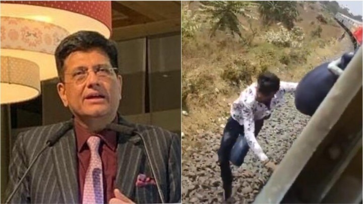 TikTok user falls from moving train while making video. Twitter wants Piyush Goyal to take action ਚੱਲਦੀ ਰੇਲ 'ਚ ਸਟੰਟ ਕਰ ਰਿਹਾ ਸੀ ਮੁੰਡਾ, ਹੱਥ ਖਿਸਕਿਆ ਤੇ ਹੋਇਆ ਅਜਿਹਾ, ਦੇਖੋ ਵੀਡੀਓ