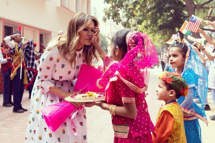 Melania Trump praises Sarvodaya School in New Delhi ਅਮਰੀਕੀ ਰਾਸ਼ਟਰਪਤੀ ਦੀ ਪਤਨੀ ਮੇਲਾਨੀਆ ਨੇ ਕੀਤੀ ਕੇਜਰੀਵਾਲ ਦੇ ਸਕੂਲ ਦੀ ਤਾਰੀਫ, ਵੀਡੀਓ ਕੀਤੀ ਸ਼ੇਅਰ