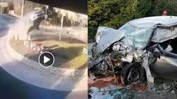 ਚੌਕ ‘ਤੇ ਡਿਵਾਈਡਰ ਨੂੰ ਟੱਕਰ ਮਾਰਦਿਆਂ ਕਾਰ ਹਵਾ ‘ਚ ਉੱਡੀ, ਸੀਸੀਟੀਵੀ ‘ਚ ਹੋਈ ਕੈਦ