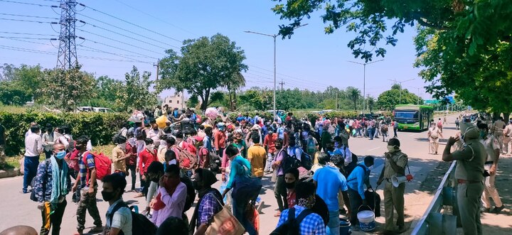  ਇਹ ਸਾਰੇ ਪ੍ਰਵਾਸੀ ਮਜ਼ਦੂਰ ਬਿਹਾਰ ਅਤੇ ਯੂਪੀ ਜਾਣ ਲਈ ਇੱਥੇ ਇੱਕਠੇ ਹੁੰਦੇ ਹਨ।