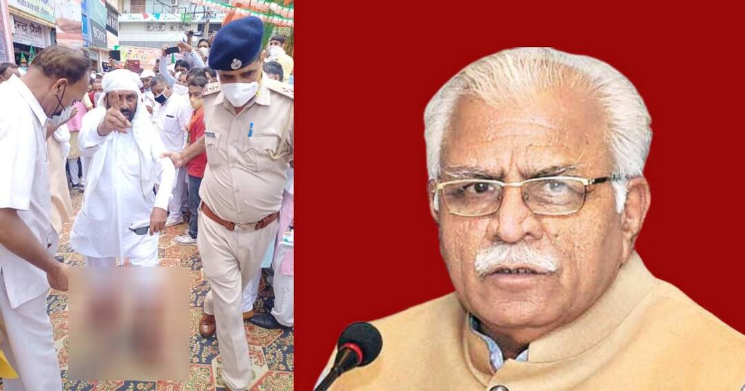 ਮੁੱਖ ਮੰਤਰੀ ਦੀ ਮੌਜੂਦਗੀ 'ਚ ਬੰਦੇ ਨੇ ਪੈਰਾਂ ਦੀ ਨਸਾਂ ਵੱਢੀਆਂ, ਪੁਲਿਸ ਤੋਂ ਸੀ ਪ੍ਰੇਸ਼ਾਨ Man-tries-to-commit-Suicide-in-front-of-CM-Khattar ਮੁੱਖ ਮੰਤਰੀ ਦੀ ਮੌਜੂਦਗੀ 'ਚ ਬੰਦੇ ਨੇ ਪੈਰਾਂ ਦੀ ਨਸਾਂ ਵੱਢੀਆਂ, ਪੁਲਿਸ ਤੋਂ ਸੀ ਪ੍ਰੇਸ਼ਾਨ