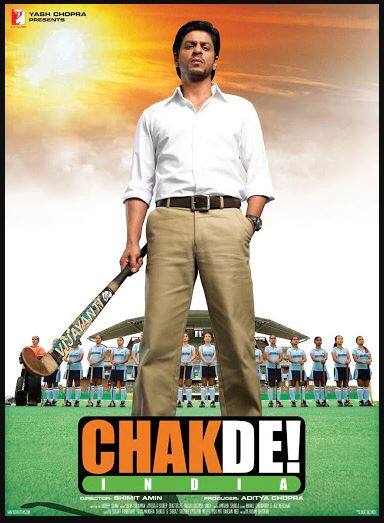 ਚੱਕ ਦੇ ਇੰਡੀਆ: 2007 ਵਿਚ ਰਿਲੀਜ਼ ਹੋਈ ਫਿਲਮ 'ਚੱਕ ਦੇ ਇੰਡੀਆ' ਨੇ ਸਾਰਿਆਂ ਦਾ ਦਿਲ ਜਿੱਤ ਲਿਆ। ਇਸ ਫਿਲਮ ਵਿੱਚ ਸ਼ਾਹਰੁਖ ਖ਼ਾਨ ਨੇ ਮੁੱਖ ਭੂਮਿਕਾ ਨਿਭਾਈ ਸੀ। ਸ਼ਾਹਰੁਖ ਨੇ ਫ਼ਿਲਮ 'ਚ ਕੋਚ ਦੀ ਭੂਮਿਕਾ ਨਿਭਾਈ ਸੀ। ਫਿਲਮ ਵਿਚ ਮਸਾਲੇ ਦੇ ਨਾਲ ਇਹ ਸੰਦੇਸ਼ ਵੀ ਦਿੱਤਾ ਗਿਆ ਕਿ ਜਨੂੰਨ ਅਤੇ ਮਿਹਨਤ ਤੁਹਾਨੂੰ ਦੁਨੀਆ ਦੇ ਕਿਸੇ ਵੀ ਕੋਨੇ ਵਿਚ ਆਪਣੇ ਦੇਸ਼ ਦਾ ਤਿਰੰਗਾ ਲਹਿਰਾਉਣ ਤੋਂ ਨਹੀਂ ਰੋਕ ਸਕਦੀ।